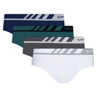 Kit com 4 Cuecas Slip Microfibra sem Costura Lupo