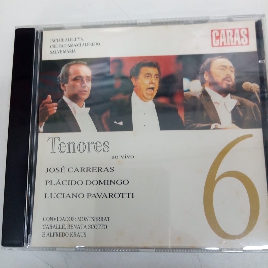 TENORES AO VIVO VOL. 6 - COLEÇÃO REVISTA CARAS interprete JOSÉ CARRERAS, PLÁCIDO DOMINGO E LUCIANO PAVAROTTI