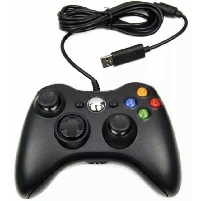 Controle De Xbox 360 Com Fio Para Video Game e PC/ Fat E Pc Joystick Jogo