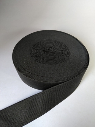 *4 metros de  Elástico chato Preto  20 mm Largura - (2 cm)