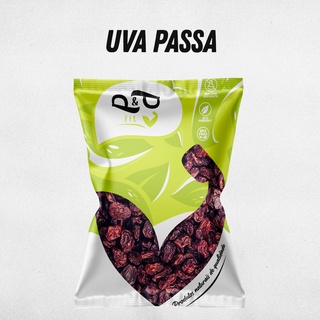 Uva Passa Preta Sem Semente 500g - Embalada A Vácuo