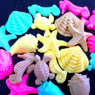 20 Mini Sabonetes Fundo do Mar Perfumados - (Média 7g) - Lembrancinhas