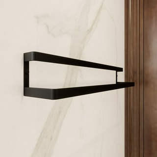 Porta Toalha de Banho Duplo 60cm Toalheiro Quadrado Italiano Acessórios de Banheiro