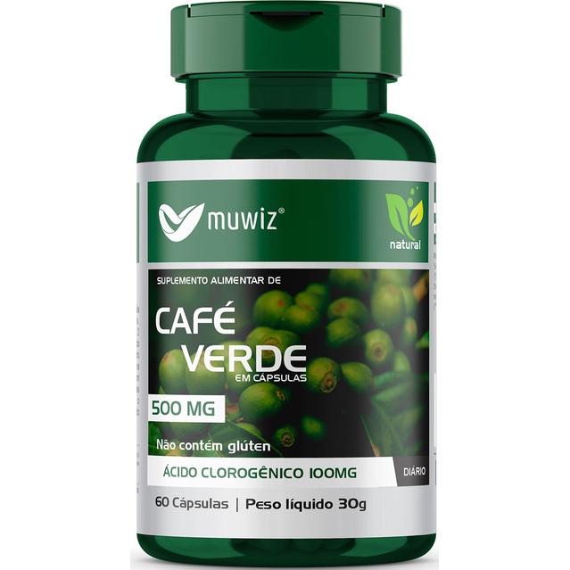 Green Coffee Café Verde 500mg 60 Cápsulas Muwiz - Produto Original