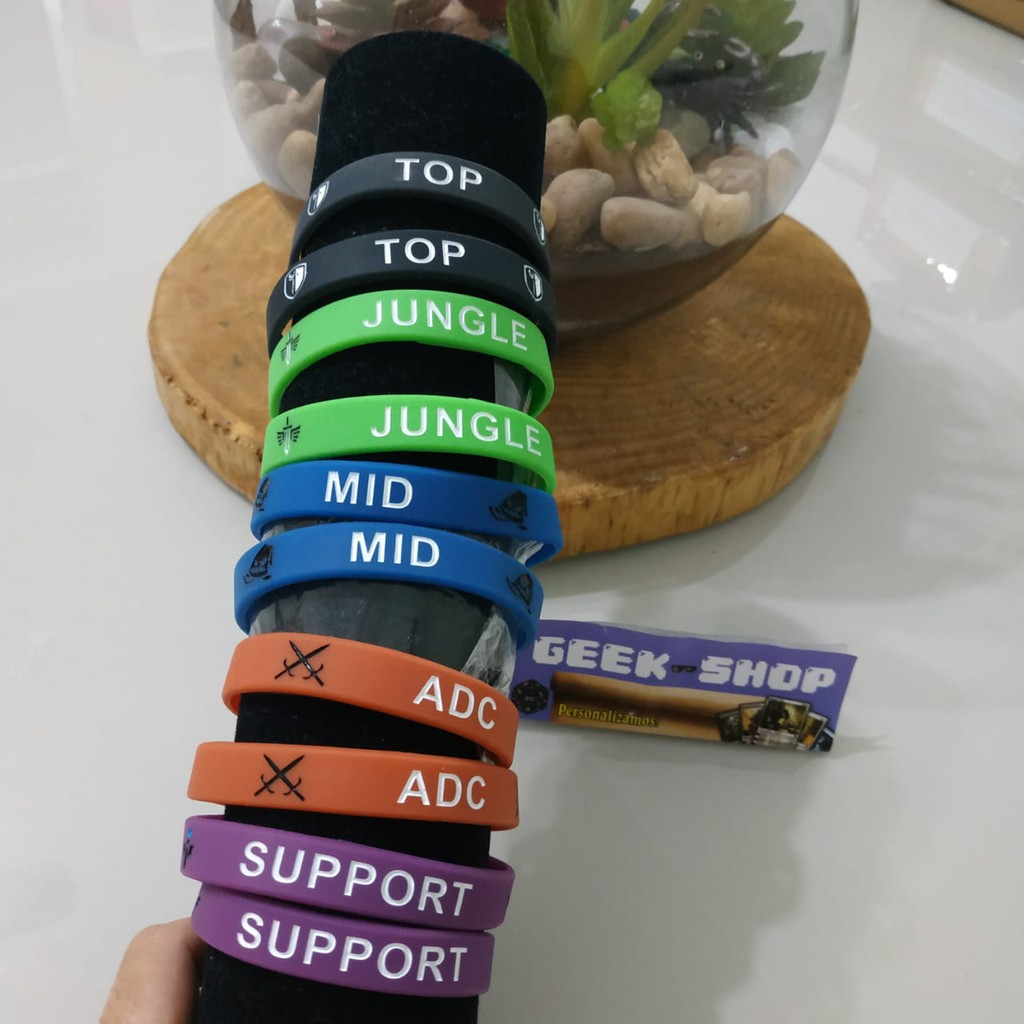 Pulseira League Of Legends Lol Top Jungle Mid Adc Sup