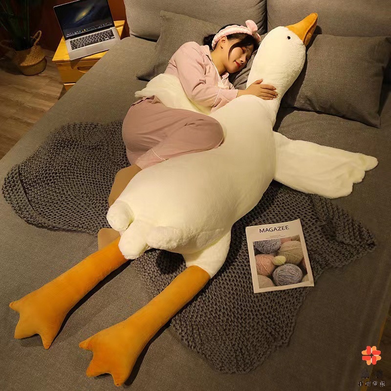 Boneco De Pelúcia Pato Grande Ganso Branco