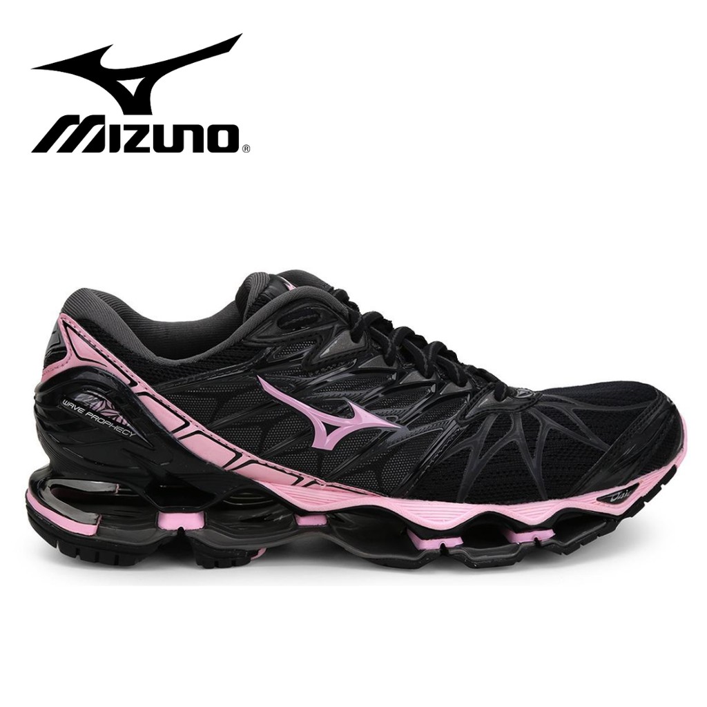 mizuno prophecy 7 feminino cinza e rosa