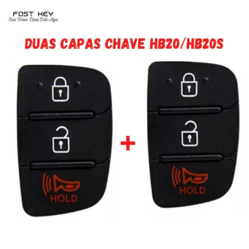 2 Capa Chave Hyundai Hb20/hb20s Controle Telecomando