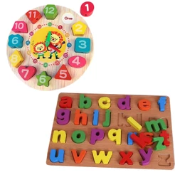Brinquedos Pedagógicos Montessori Relógio Divertido Alfabeto Infantil Colorido Tabuleiro Educativo