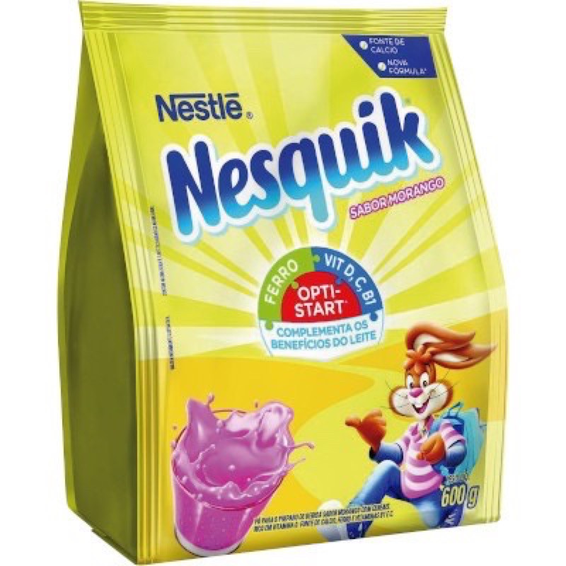 Achocolatado Nesquik Sabor Morango 600g Nestle Envio Imediato Shopee Brasil