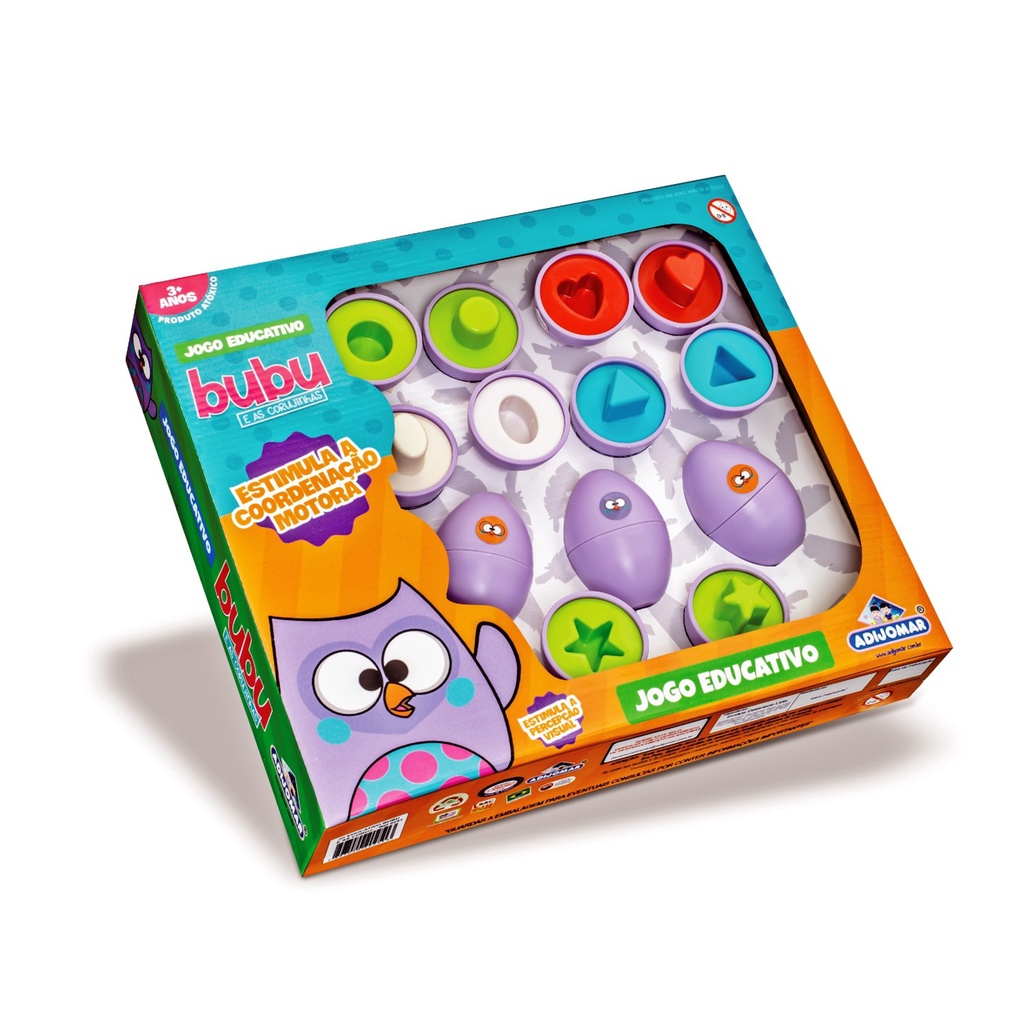 Jogo De Encaixe Bubu E As Corujinhas Atividade Infantil Bebe Adijomar