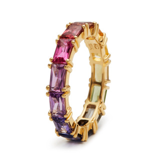 S925 Anel Feminino De Zircônia Com Laço-Íris De Prata em Oferta na Shopee