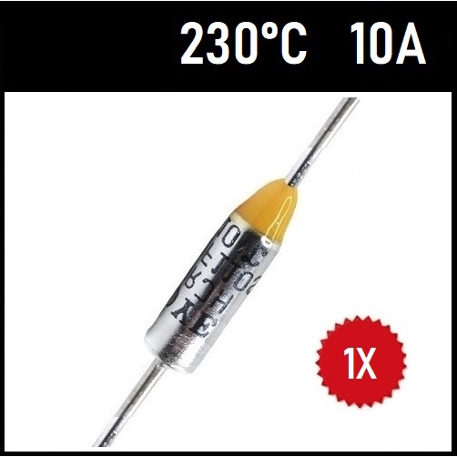 1 Fusível Térmico 10A 230C 230°C 230 Graus 250V