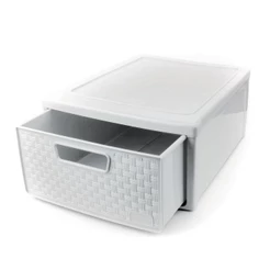 Gaveteiros Modular Rattan 8,2L Organização Decorativa Casa Organizada Prático e Funcional