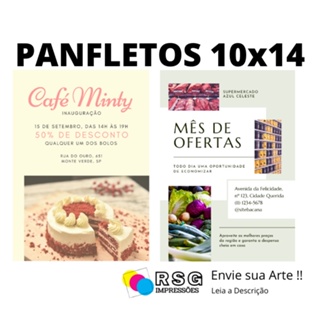 Panfletos 10x14 - Papel 75g em Oferta na Shopee