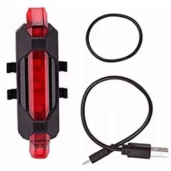 Pisca Bike Sinalizador Luz Traseira Led Vermelho Usb