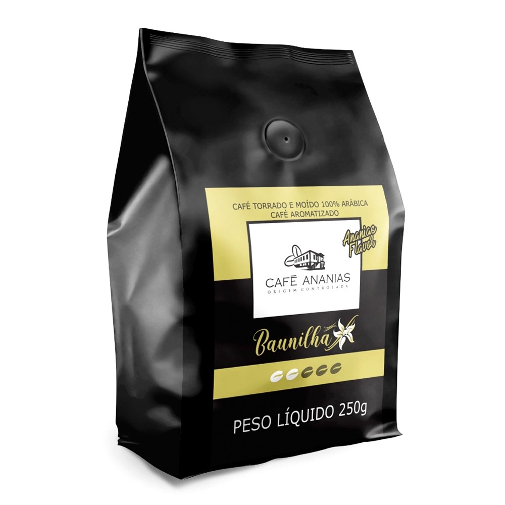 Café Ananias 100% arábica em pó para coador aroma baunilha com 250 gramas em Oferta na Shopee
