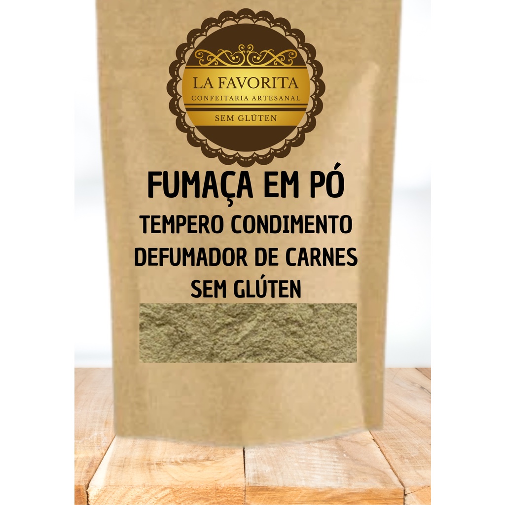 Fumaça em Pó 100g ou 250g ou 500g – Tempero Condimento Defumador de Carnes Delicioso Churrasco – Sem Glúten