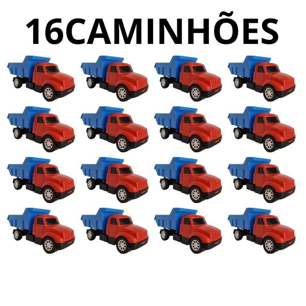 KIT 16 CAMINHÕES BASCULANTE CAMINHÃO CAÇAMBA BRINQUEDO