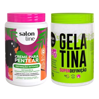 Kit Creme Para Pentear E Gelatina Definição Intensa 1kg em Oferta na Shopee