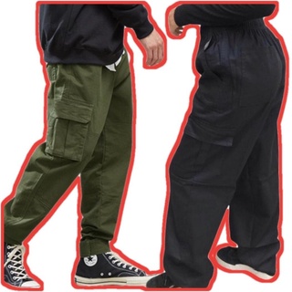 Calça Cargo Feminina Calça Cargo Masculina Unissex 6 Bolsos Sarja Preta e Bege  a pronta e...