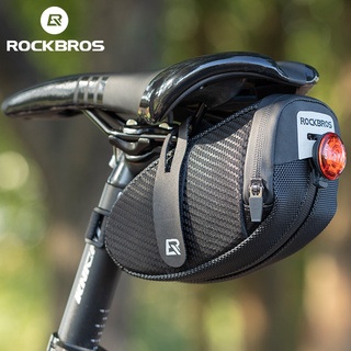 Rockbros Bolsa De Cauda De Bicicleta Ipx3 Impermeável Refletiva Escondida Espaço Mtb / Acessórios De Ciclismo