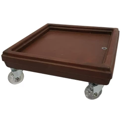Prato Suporte Para Vaso Quadrado Com Rodas Silicone 20cm Alpe Aritana