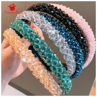 Arco/Tiara com Flores de Contas de Cristal Coloridas Grossa / Delicada/Fashion / Acessórios de Cabeça