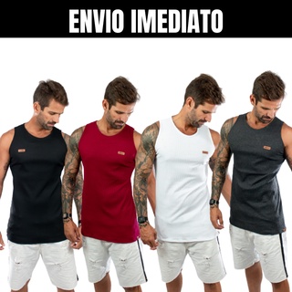 kit 4 Regatas Masculina Long Line Para Academia Praia Jr
