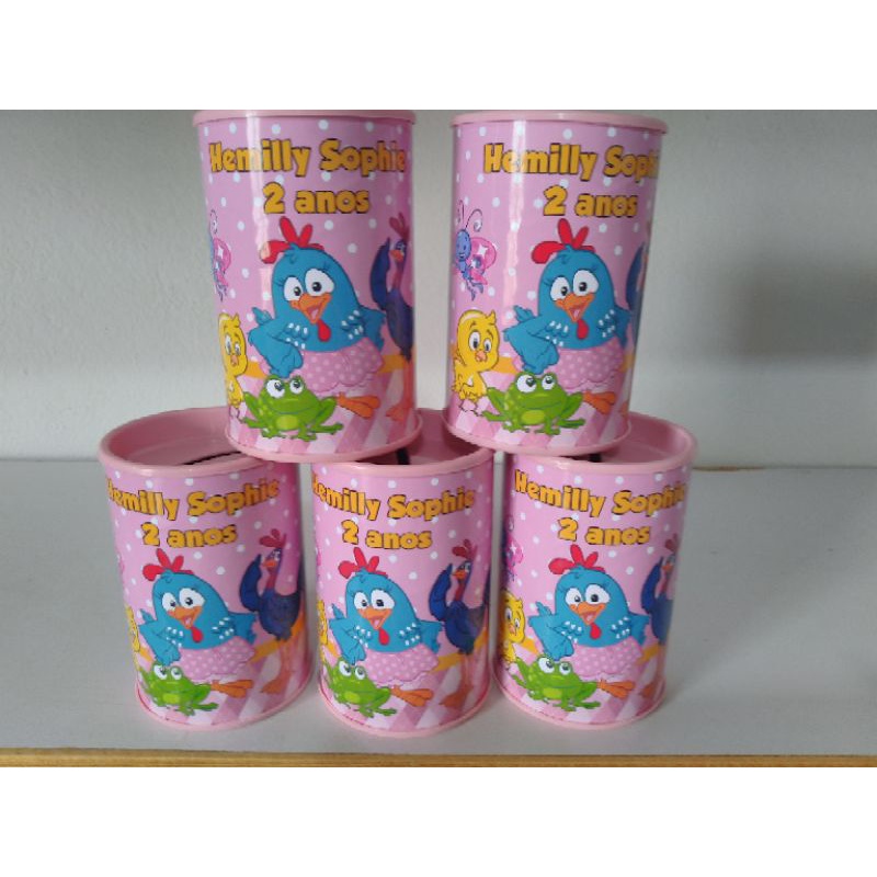 15 Lembrancinhas Personalizadas Cofrinhos Galinha Pintadinha Rosa