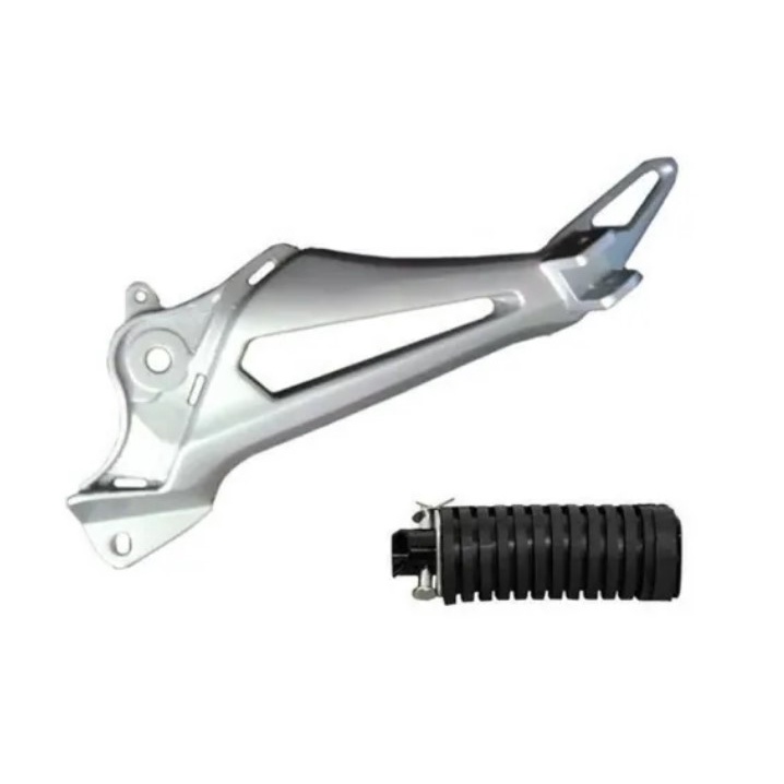 Suporte pedaleira Bacalhau + Pedaleira Shineray Phoenix 50cc Lado Esquerdo