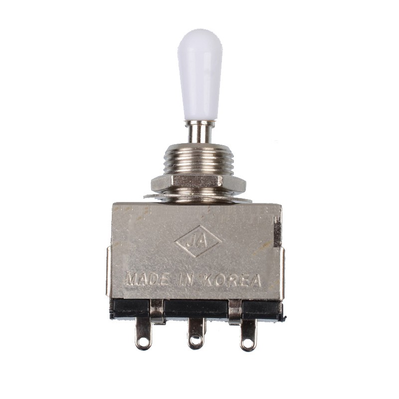 Chave Seletora Blindada 3 Posições Guitarra Knob Branco - Sg Lp Les Paul Prs - Original