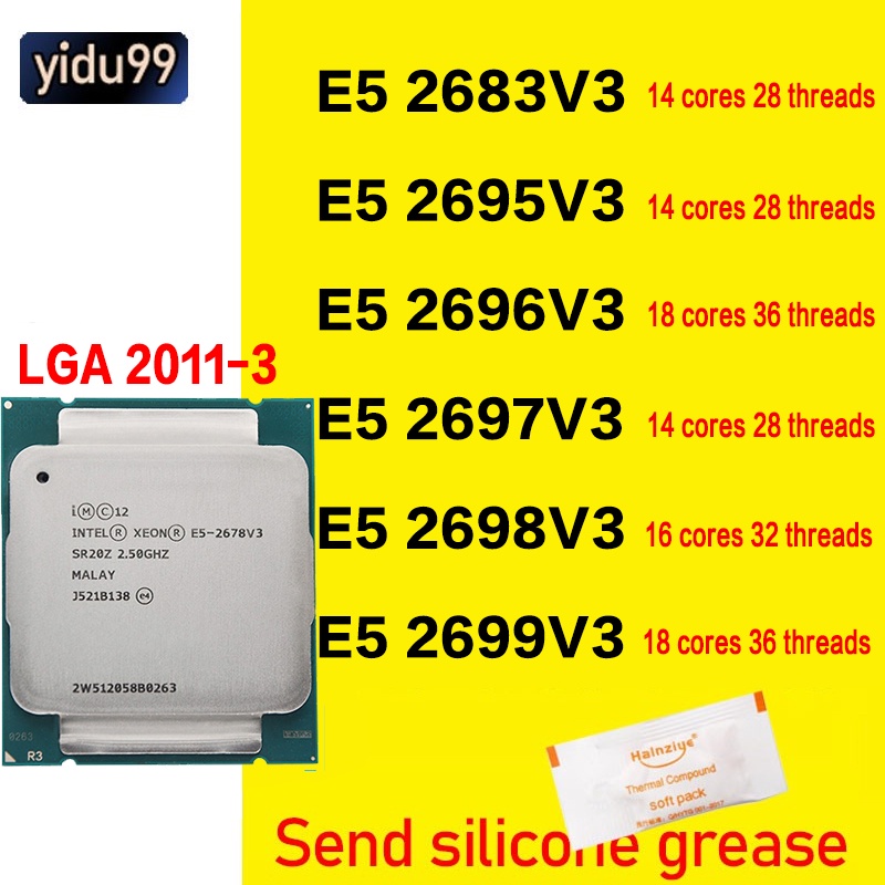 Intel/Xeon E5-2683V3 E5 2695 V3 2696 2697 2698 E5 2699V3 CPU Oficial LGA 2011 Processador De Agulha Está Disponível Em Estoque