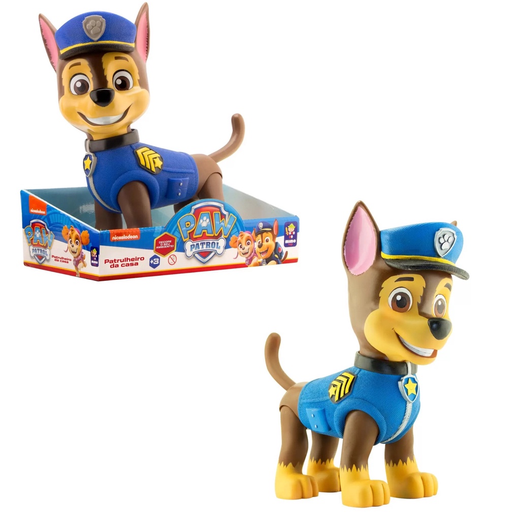 Boneco Gigante Chase Cm Articulado Mimo Patrulha Canina Original Paw Patrol Boneco Grand O