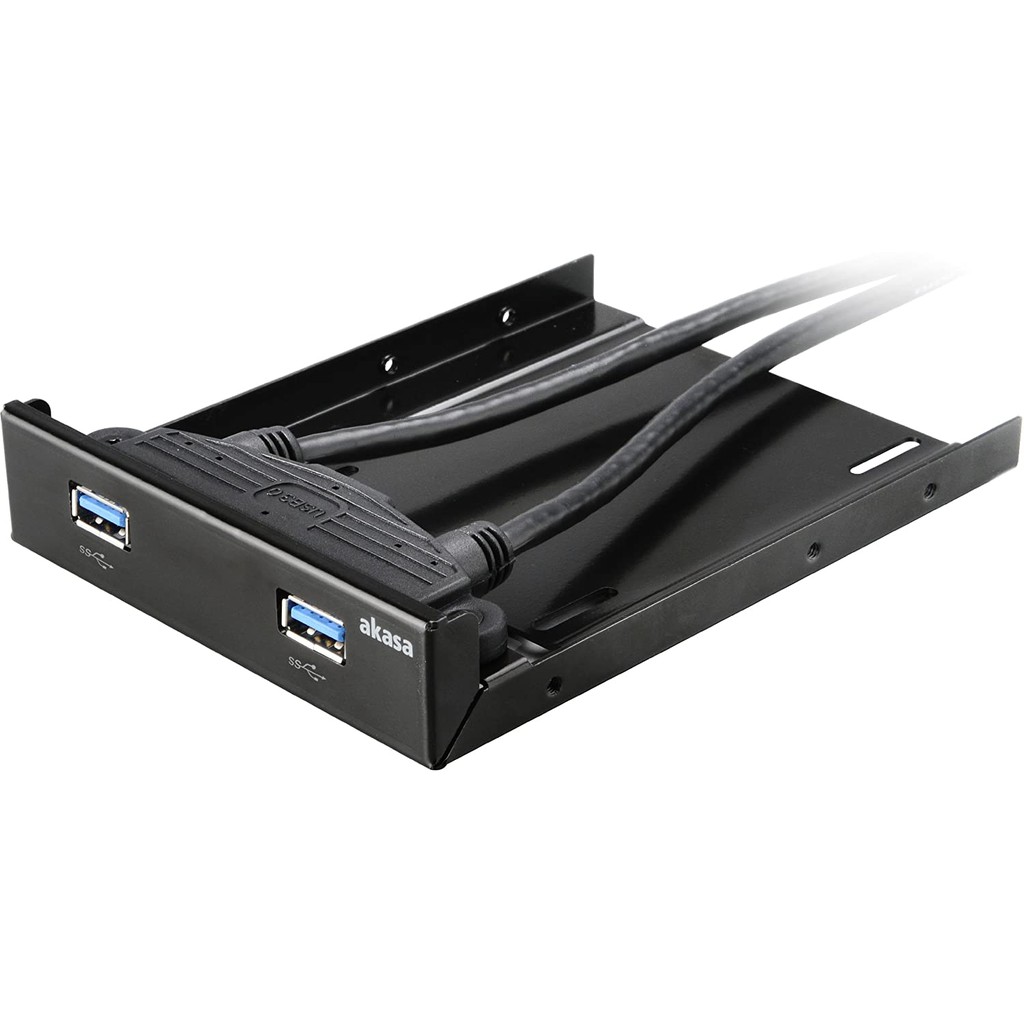 AKASA Modelo: AK-HDA-09BK Adaptador de Baia 3.5“ para 2.5“ com 2 portas USB 3.0