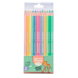 Lápis De Cor 12 Cores Pastel Trend Leo & Leo em Oferta na Shopee