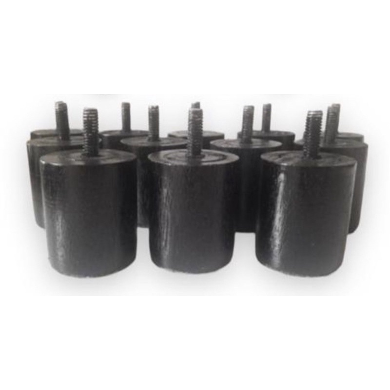 Pés para Cama Box  Pezinho Madeira 6,5cm Casal ou Solteiro Pes - Cor Preto em Oferta na Shopee