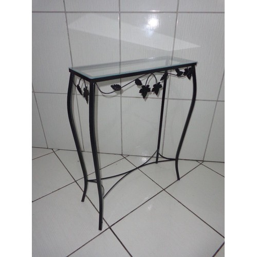 Aparador De Ferro 60cm Preto Com Vidro Lindo Aparador aguardamos sua compra