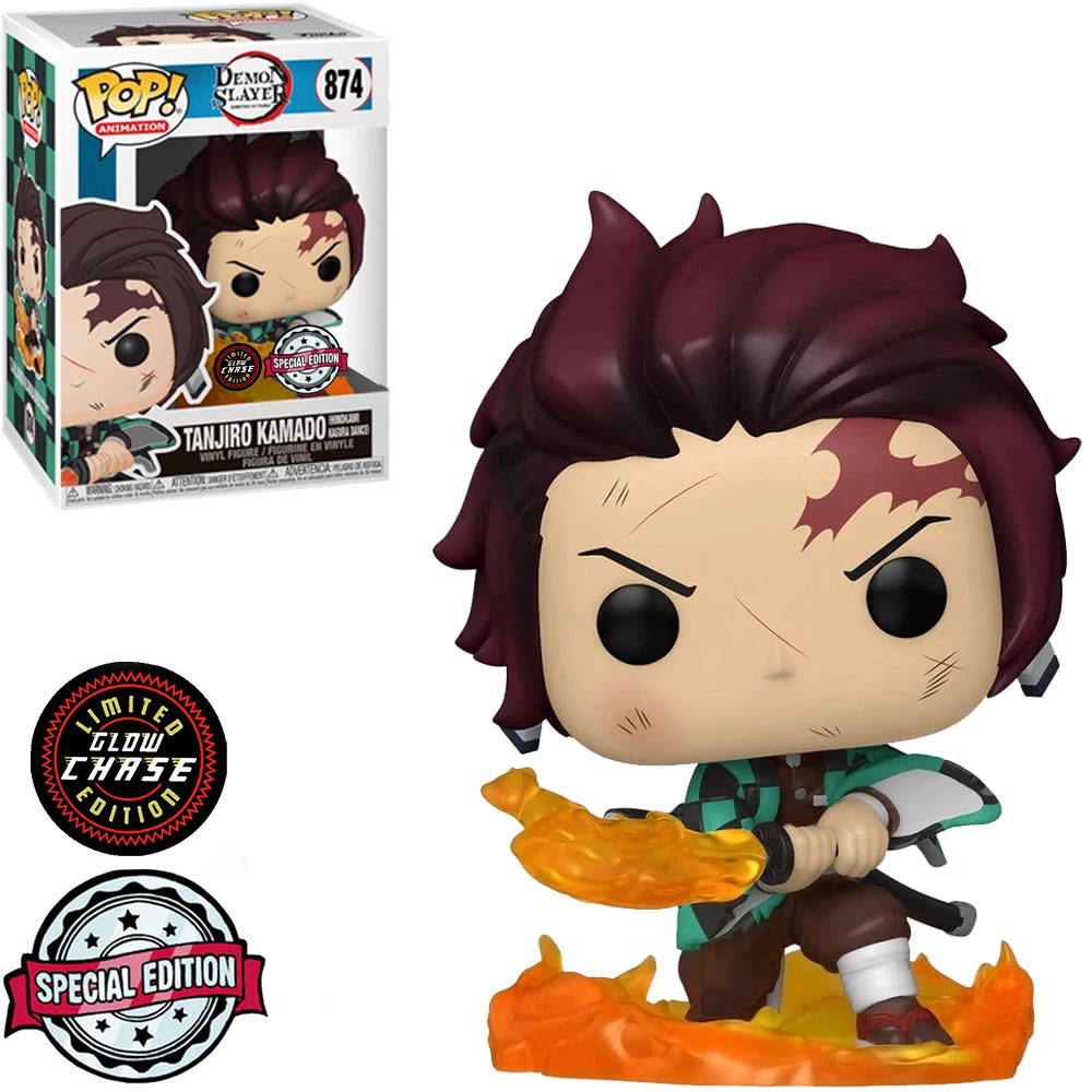 Funko Pop Chase Demon Slayer Exclusive - Tanjiro Kamado (hinokami Kagura Dance Glows In The Dark) 874 Novo Roginal em Oferta na Shopee