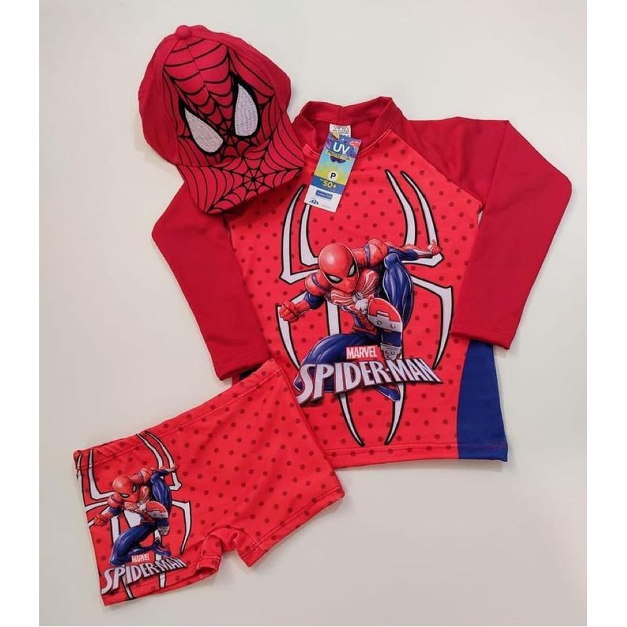 Sunga Infantil + Blusa de Proteção Solar  Infantil UV50 Blusa Manga Longa para Praia e Piscina + Boné em Oferta na Shopee