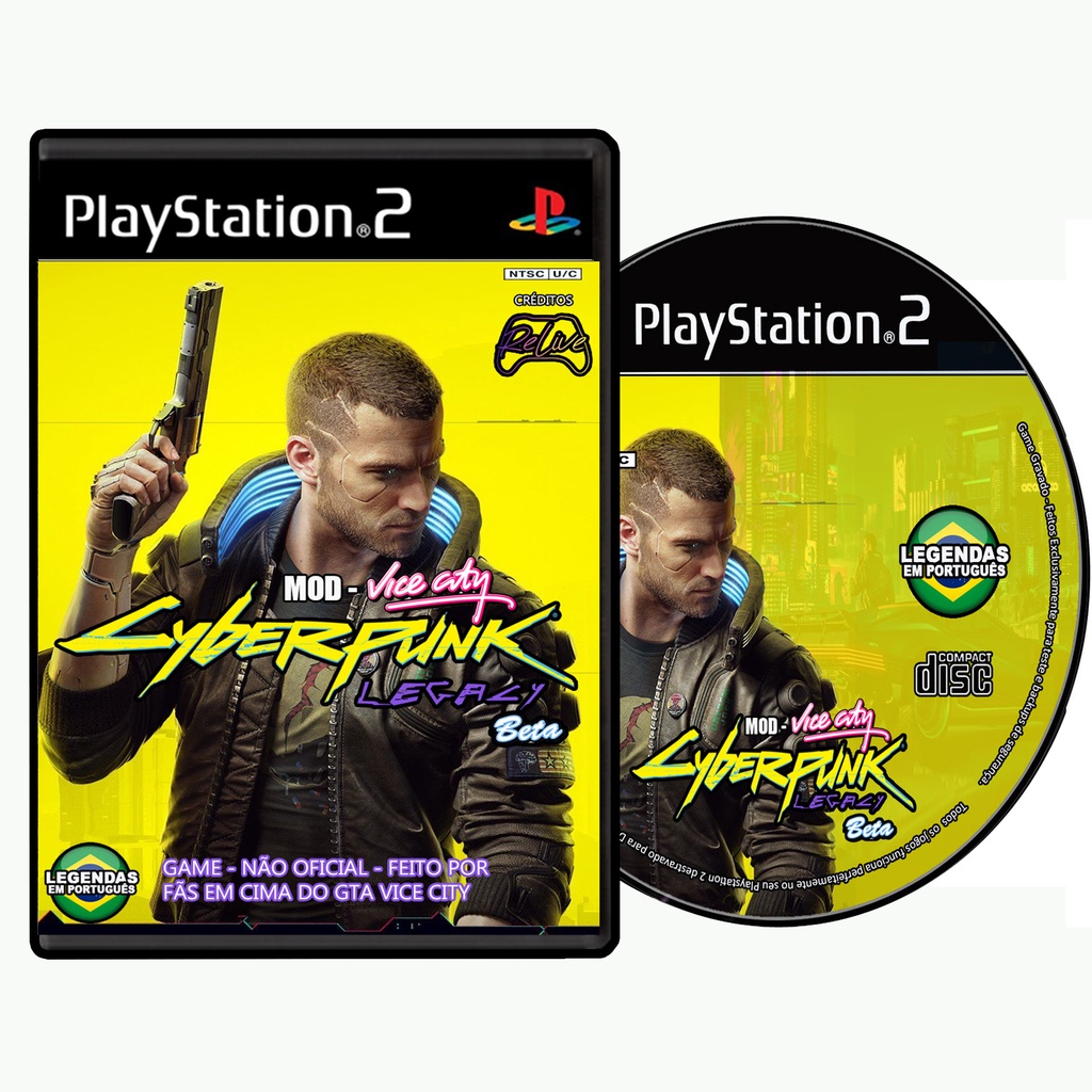 JOGO - CyberPunk Legacy Gta Vice City - Game em Dvd para Ps2 / Playstation 2 By CameloGames