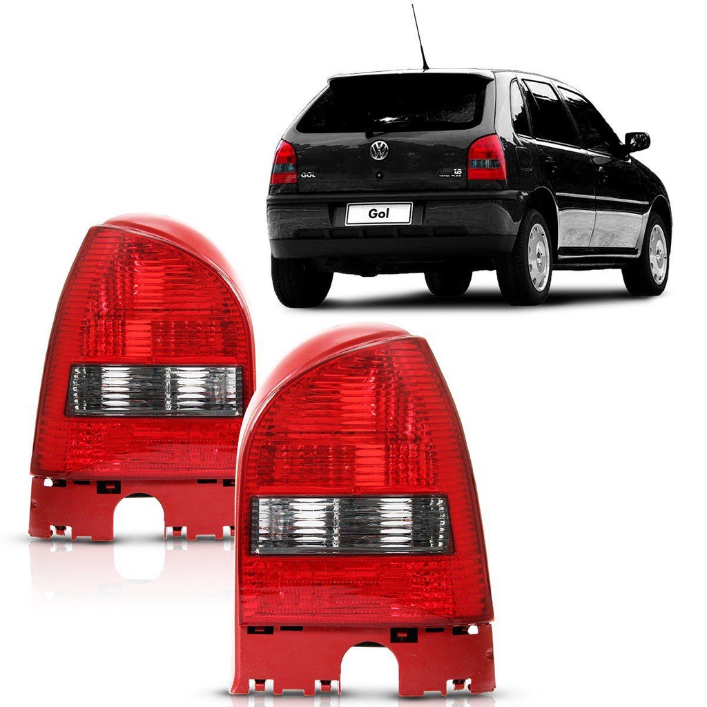 Par Lanterna Gol G3 99 2000 2001 2002 2003 2004 2005 Fumê Carcaça Vermelha em Oferta na Shopee