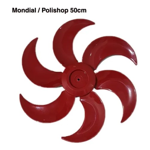 Hélice Ventilador Mondial Polishop Bravio 6 Pas 50cm Vermelha - Original