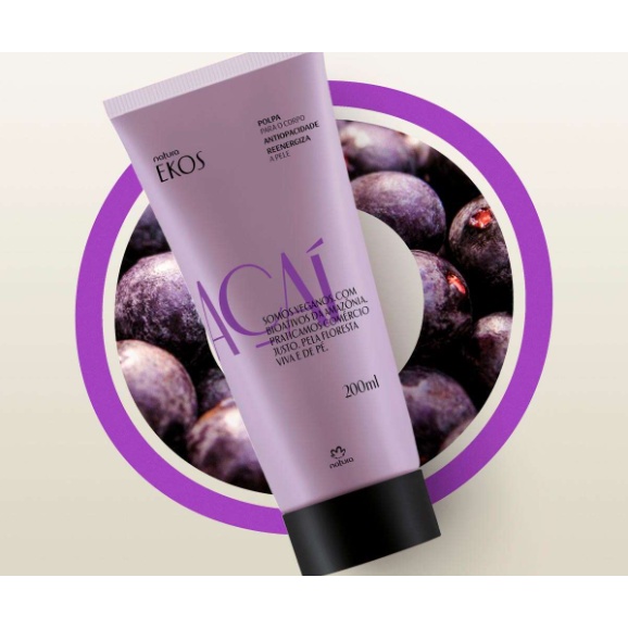 Polpa Desodorante Hidratante Para o Corpo Ekos Açaí Natura - 200ml | Shopee  Brasil