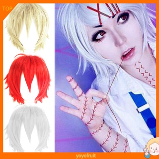 YoYo Peruca Masculina Curta Em Camadas Cabelo Sintético Halloween Anime Cosplay