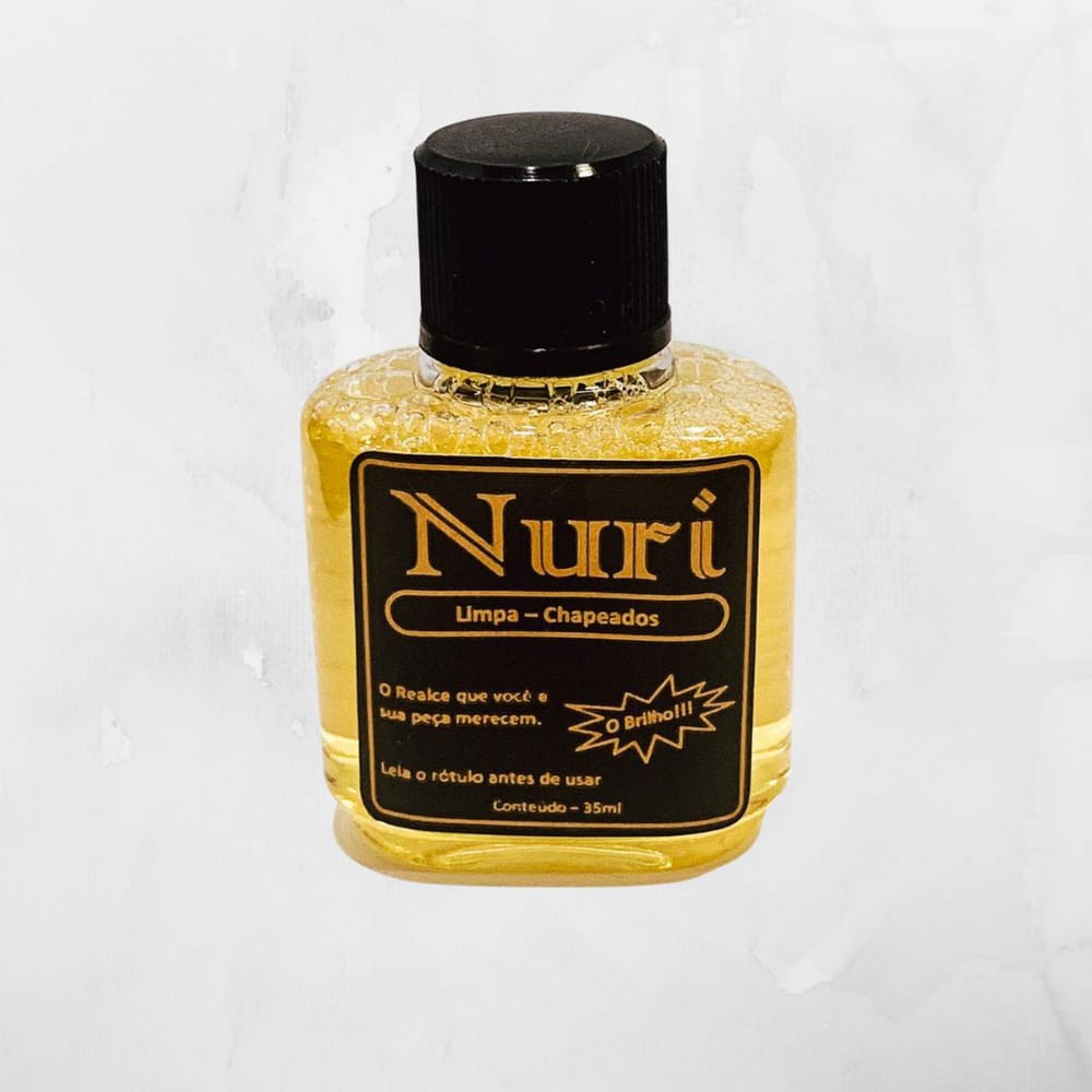 Limpa Chapeado Nuri 35ml - Limpa Chapeado e Folheados - Líquido para limpar chapeado - O MELHOR!!! em Oferta na Shopee