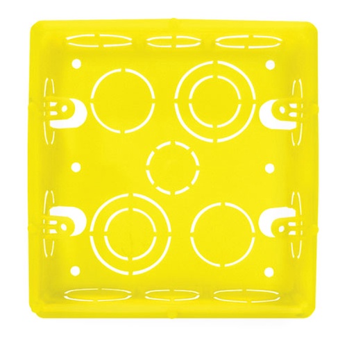 Caixa De Luz Embutir Plástica 4x4 Amarela Antichama Pluzie