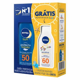 PROTETOR SOLAR NIVEA SUN FPS 50 C/200ML + NIVEA SUN KIDS 100ML