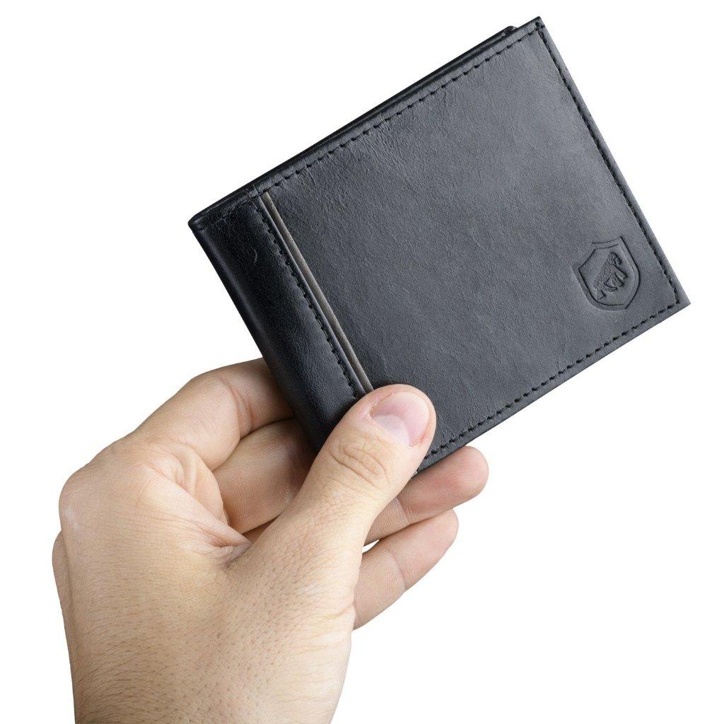 Carteira de Couro masculina - Porta cartão - Maverick - Gshield em Oferta na Shopee