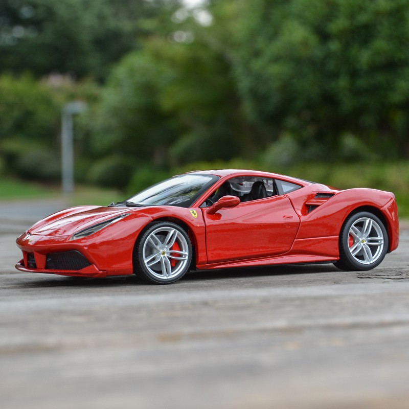 Bburago 1: 24 Ferrari 488 Gtb Carro Esportivo Estática Die Elenco Veículos Colecionáveis Modelo De Carro Brinquedos